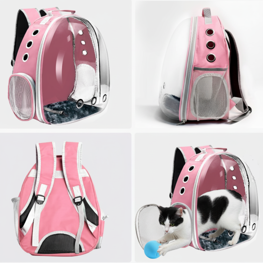 Transportadora Premium para Mascotas con Cápsula Panorámica - Mochila para Gatos, Perros y demás amigos