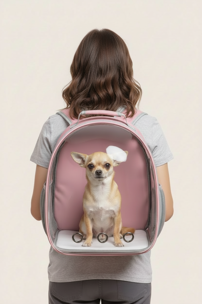 Transportadora Premium para Mascotas con Cápsula Panorámica - Mochila para Gatos, Perros y demás amigos